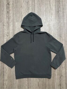 Brady Men’s Charcoal Green Performance Hoodie Size L Athletic Minimalist